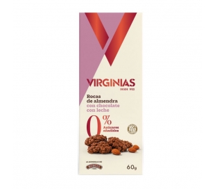 ROCAS ALMENDRA CHOCO LECHE 0%AZUCARES VIRGINIAS 60 GR.