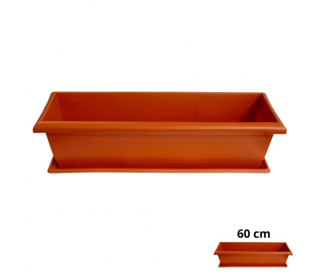 JARDINERA CON PLATO 60 CM. . 1 UN.