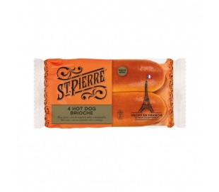 PAN HOT DOG BRIOCHE ST.PIERRE 4 UN.180 GR.