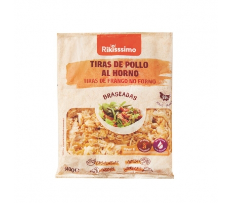 POLLO TIRAS AL HORNO BRASEADO RIKISSIMO 140 GR.