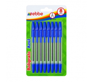 BOLIGRAFO AZUL EBBE 8 UN.