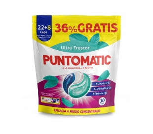 DETERGENTE CAPSULAS ULTRA FRESCOR PUNTOMATIC 22+8 CAPS.GRATIS