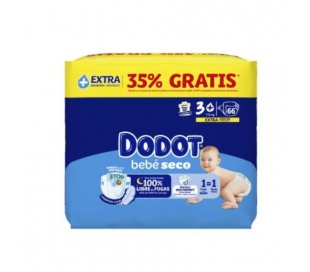 PAÑAL 7-11 KG.TALLA 3 DODOT 66 UN.