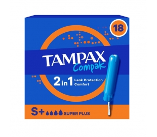 TAMPON COMPAK SUPER PLUS TAMPAX 18 UN.