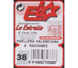PAELLERA VALENCIANA 38 CM. 700538 LA ESTRELLA 1 UN.