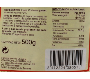 CEREALES COPOS AVENA TAMARINDO 500 GR.