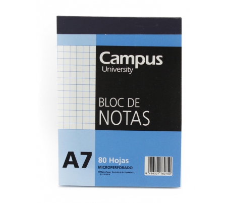 BLOC NOT.A7 80H.CUAD.1118 CAMPUS 1 UD.