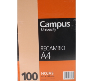 RECAMBIO A4 CAMPUS 100 UN.