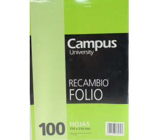 RECAMBIO FOLIO A4 CAMPUS 100 UN.