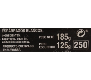 ESPARRAGOS EXTRA BLANCO 6/12 FERBA LATA 125 GRS.