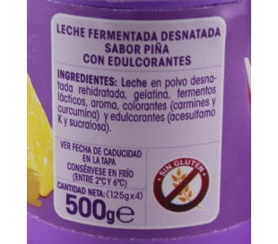 YOGUR VITALINEA SABOR PIÑA DANONE PACK 4X120 GRS.