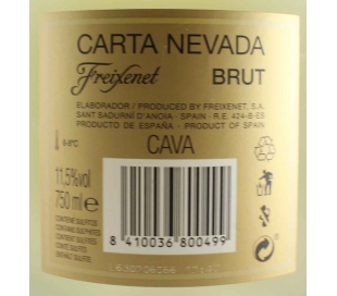 CAVA CARTA NEVADA BRUT FREIXENET 75 CL.
