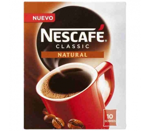 CAFE SOLUBLE NATURAL NESCAFE 10 SOBRES