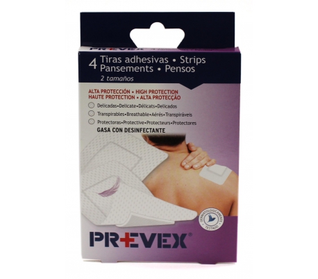 TIRAS ADHESIVAS ALTA PROTECCION PREVEX 4 UDS.