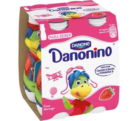 YOGUR LIQUIDO DANONINO BEBEDINO DANONE PACK 4X100 GRS.