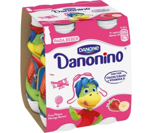 PETIT DANONINO FRESA PLATANO DANONE PACK 4X100 GRS.