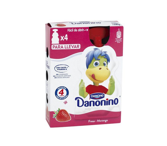 Comprar Yogur con mermelada de fresa original danone cristal pack