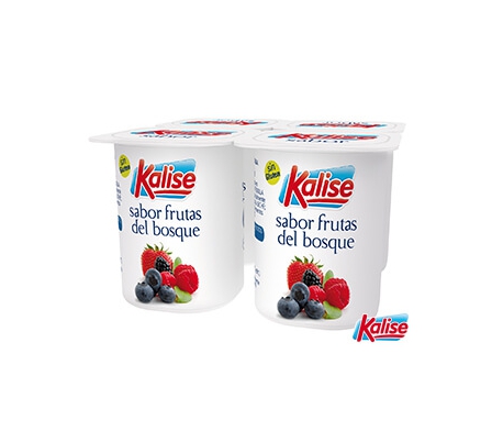 YOGUR SABOR FRUTA BOSQUE KALISE PACK 4X125 GRS.