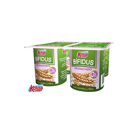 YOGUR BIFIDUS DESNATADO FIBRA KALISE PACK 4X125 GRS.