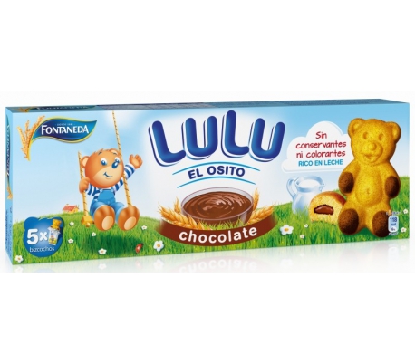 GALLETAS OSITO LULU CHOC. FONTANEDA 150 GR. 5 UN.