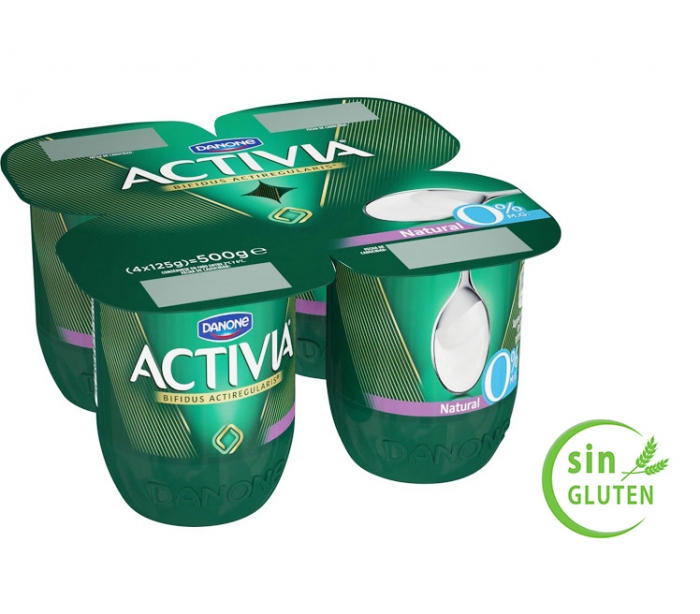 YOGUR ACTIVIA DESNATADO 0% NATURAL 4x125GR - Yogures - Lácteos y quesos -  Super Eko