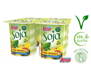 YOGUR ZERO SOJA PIÑA MANGO KALISE PACK 4X125 GRS.