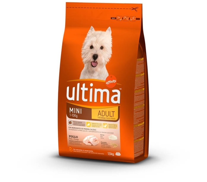 Ultima Pienso para Perros Mini Adult con Pollo y Arroz, 3 kg : :  Productos para mascotas