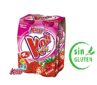 YOGUR LIQUIDO KALIGLUB FRESA KALISE PACK 4X165 ML.