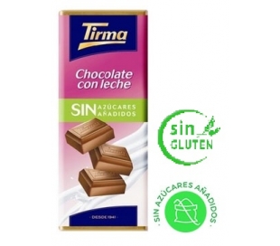 CHOCOLATE CON LECHE SIN AZÚCAR TIRMA 125 GR.