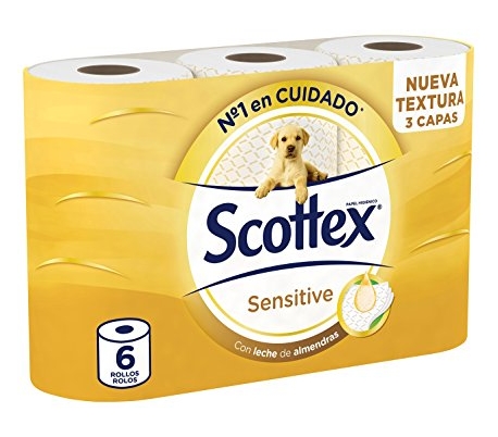 PAPEL HIGIENICO SENSITIVE SCOTTEX 6 UDS.