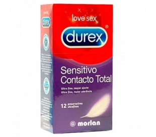PRESERVATIVOS SENSI.CONTACTO TOTAL DUREX 12 UNIDADES