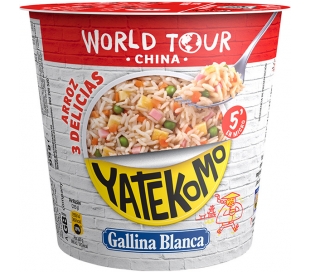 ARROZ 3 DELICIAS CHINA WORLD TOUR YATEKOMO VASO 82 GRS.