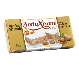 TURRON ALICANTE ETIQ.BLANCA ANTIUXIXONA 200 GRS.