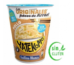 FIDEOS ARROZ ORIENTA POLLO 30%B.GRASA YATEKOMO VASO 53 GRS.