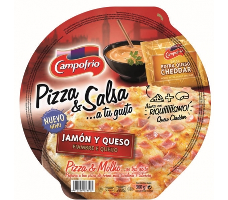 PIZZA JAMON Y QUESO CAMPOFRIO 360 GRS.