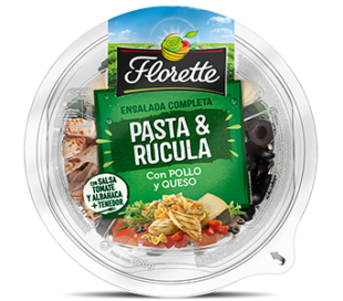 ENSALADA COMPLETA PASTA & RUCULA FLORETTE 320 GRS.