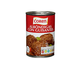 ALBONDIGAS CON GUISANTES COREN 425 GR.