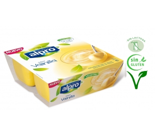 POSTRE DE SOJA SABOR VAINILLA ALPRO PACK 4X125 GRS.