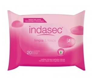 TOALLITAS INTIMAS ALOE VERA INDASEC 20 UN.