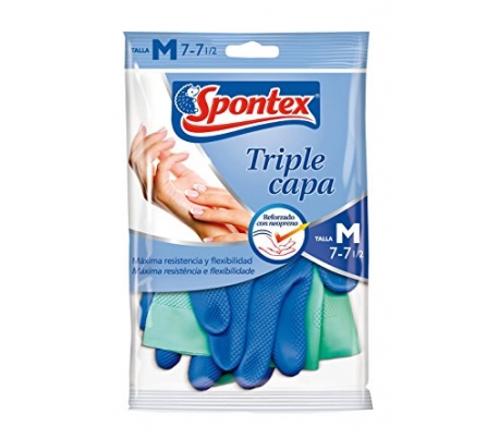 GUANTES TRIPLE CAPA T.7-1/2 SPONTEX 2 UN.