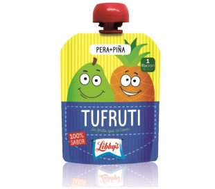 COMPOTA POUCH TUFRUTI PERA Y PIÑA LIBBYS 90 GR.