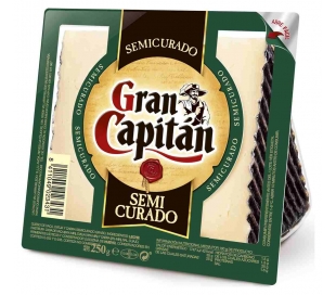 QUESO SEMICURADO CUÑA GRAN CAPITAN 250 GR.