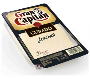 QUESO CURADO LONCHAS GRAN CAPITAN 140 GR.
