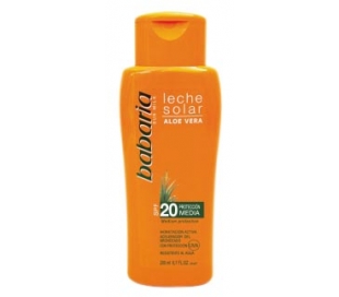 LECHE SOLAR ALOE VERA SPF 20 BABARIA 200 ML.