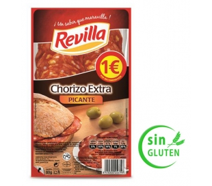 CHORIZO EXTRA PICANTE REVILLA 65 GR.LONCHAS