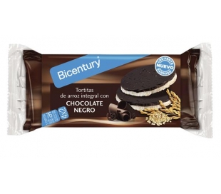 TORTITAS ARROZ INTEGRAL CHOCOLATE NEGRO BICENTURY 130 GR.