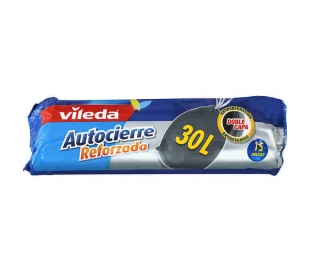 BOLSA BASURA 30 L.DOBLE CAPA VILEDA 15 UN.