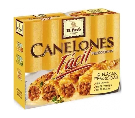 CANELONES PRECOCIDOS EL PAVO 125 GR.