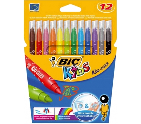 ROTULADORES KIDS BIC 12 UN.