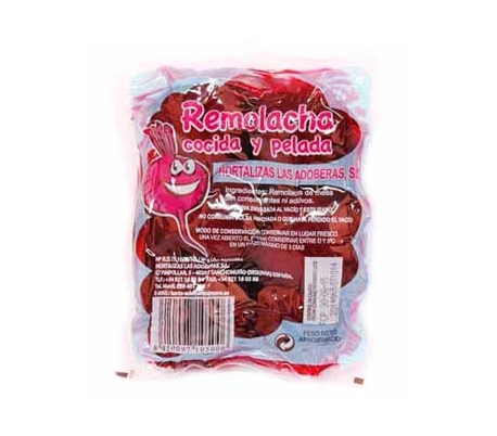 VERDURA ENVASADA REMOLACHA COCIDA . 500 GR.